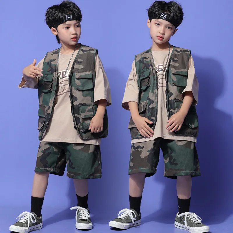 Children's hip-hop trendy clothing summer camouflage suit performance clothing hip-hop children's clothes trendy clothes
Children's hip-hop trendy clothing summer camouflage suit performance clothing hip-hop children's clothes trendy clothes
