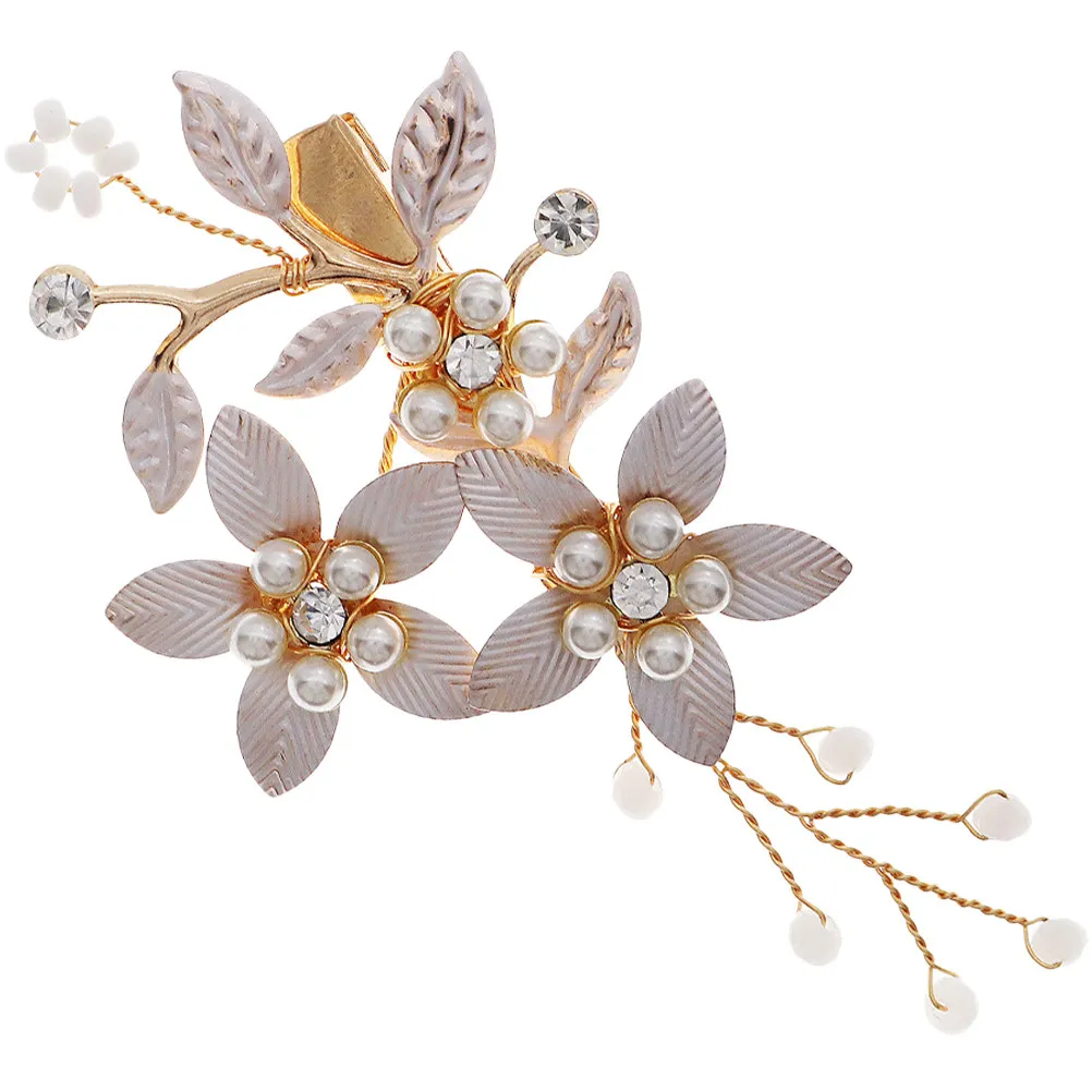 Изысканное свадебное украшение для волос: заколка с цветами из цинкового сплава, пластиковых жемчужин и страз, простой дизайн для невесты
Изысканное свадебное украшение для волос: заколка с цветами из цинкового сплава, пластиковых жемчужин и страз, простой дизайн для невесты