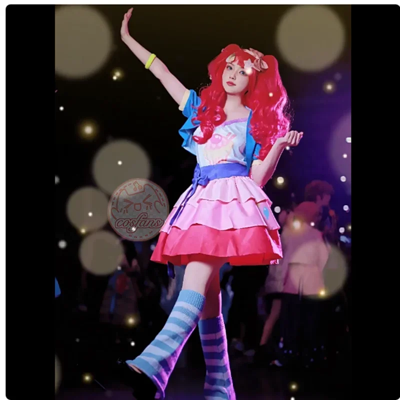 Костюм для косплея Pinkie Pie, модная униформа, костюм, топ, куртки, юбки, аксессуары, наряд, праздничное платье на Хэллоуин для девочки
Костюм для косплея Pinkie Pie, модная униформа, костюм, топ, куртки, юбки, аксессуары, наряд, праздничное платье на Хэллоуин для девочки