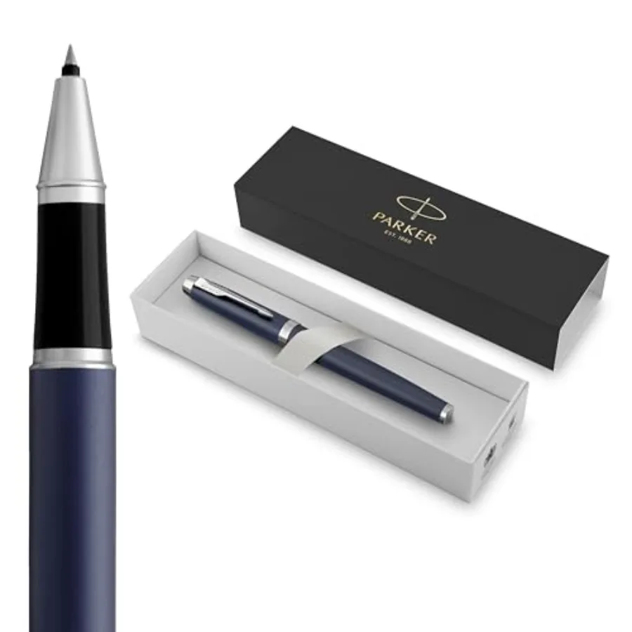 IM Rollerball Pen, Matte Blue, Fine Point, Includes Black Ink Refill - Smooth Writing, Polished, Professional, Sleek Design
IM Rollerball Pen, Matte Blue, Fine Point, Includes Black Ink Refill - Smooth Writing, Polished, Professional, Sleek Design