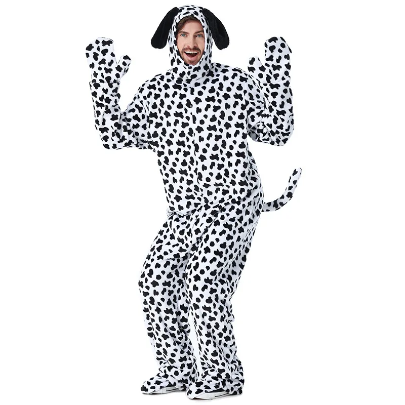 Spot Dog Onesie Pajamas Cartoon Animal Costume Halloween Home Wear Long Sleeve Long Pants Satin Fabric Performance Stage Play
Spot Dog Onesie Pajamas Cartoon Animal Costume Halloween Home Wear Long Sleeve Long Pants Satin Fabric Performance Stage Play
