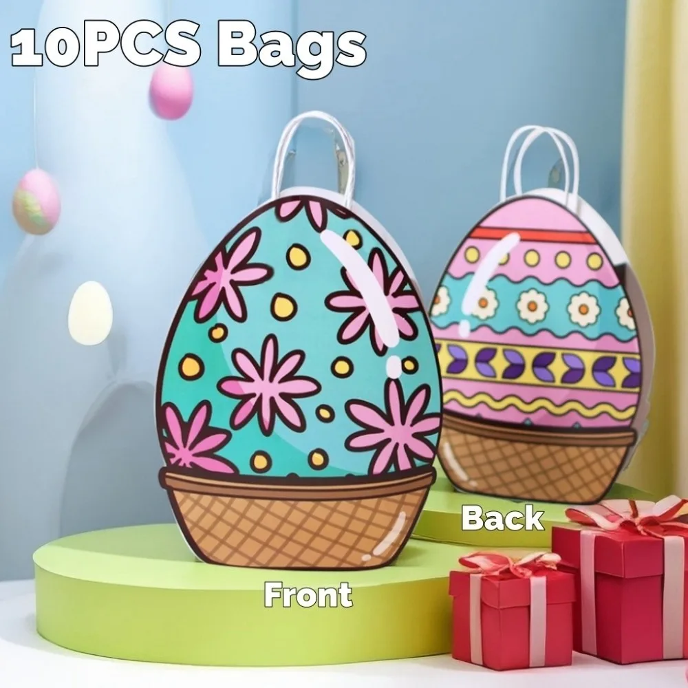 10pcs Colorful Easter Egg Bags Flower Cute Easter Paper Gift Bags Heart with Handles Candy Snacks Present Bags Party Favors
10pcs Colorful Easter Egg Bags Flower Cute Easter Paper Gift Bags Heart with Handles Candy Snacks Present Bags Party Favors