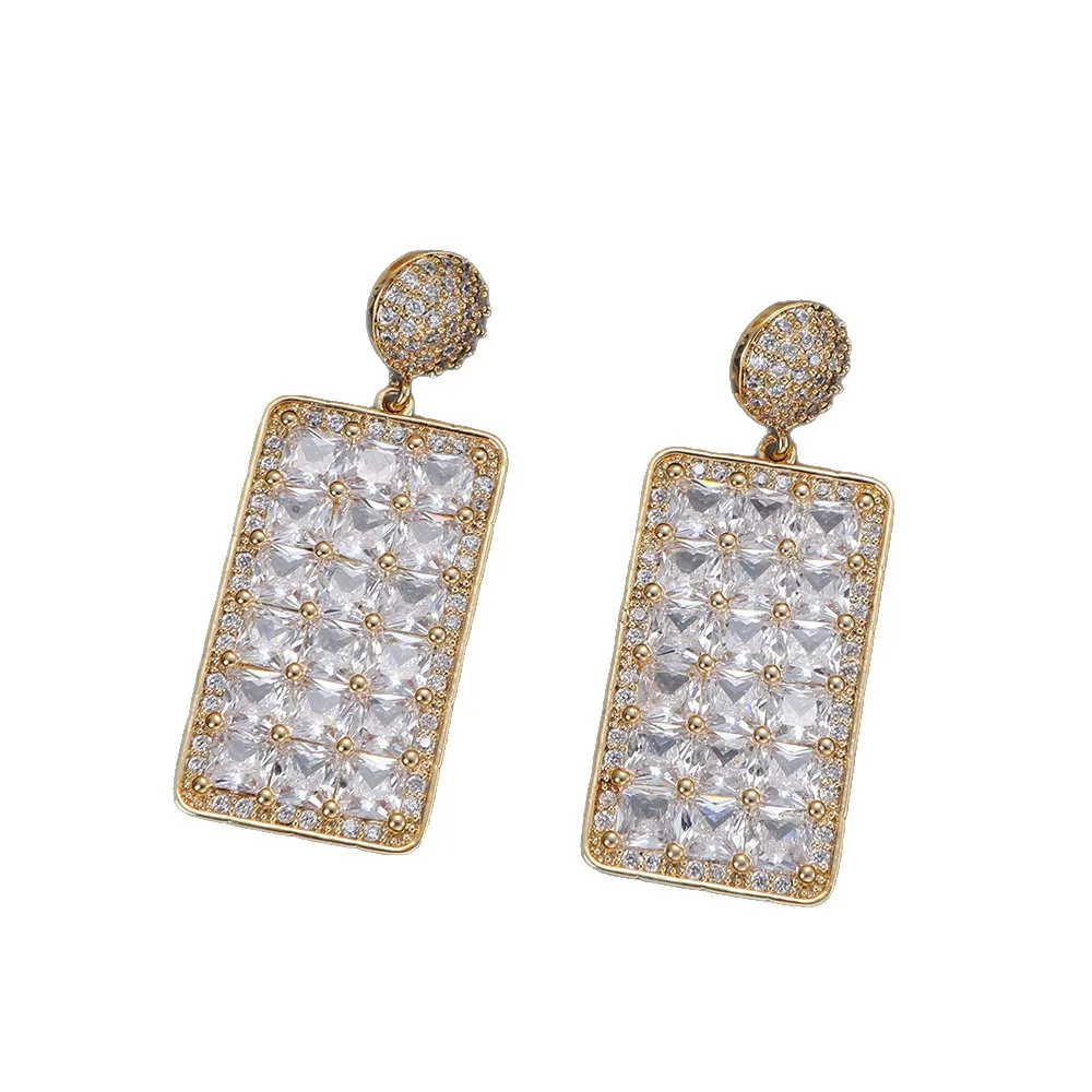 Gorgeous Full Paved Zircon Square Dangle Earrings Women Heavy Craft Statement Earrings Luxury Party Wedding Jewelry Gift
Gorgeous Full Paved Zircon Square Dangle Earrings Women Heavy Craft Statement Earrings Luxury Party Wedding Jewelry Gift