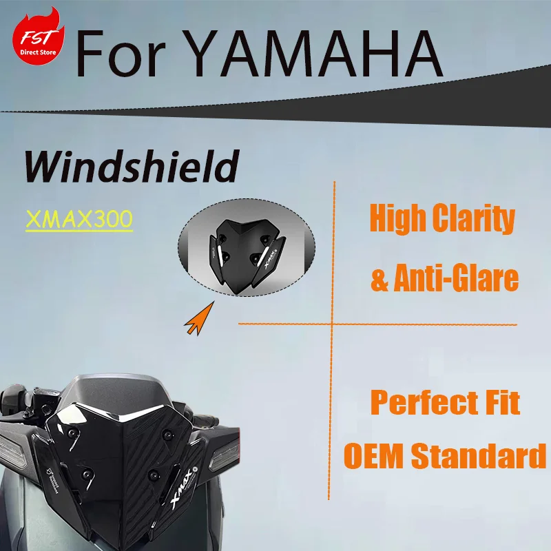 Yamaha XMAX300 2023 Modified OEM Style Sport Windshield, Racing Wind Deflector
Yamaha XMAX300 2023 Modified OEM Style Sport Windshield, Racing Wind Deflector