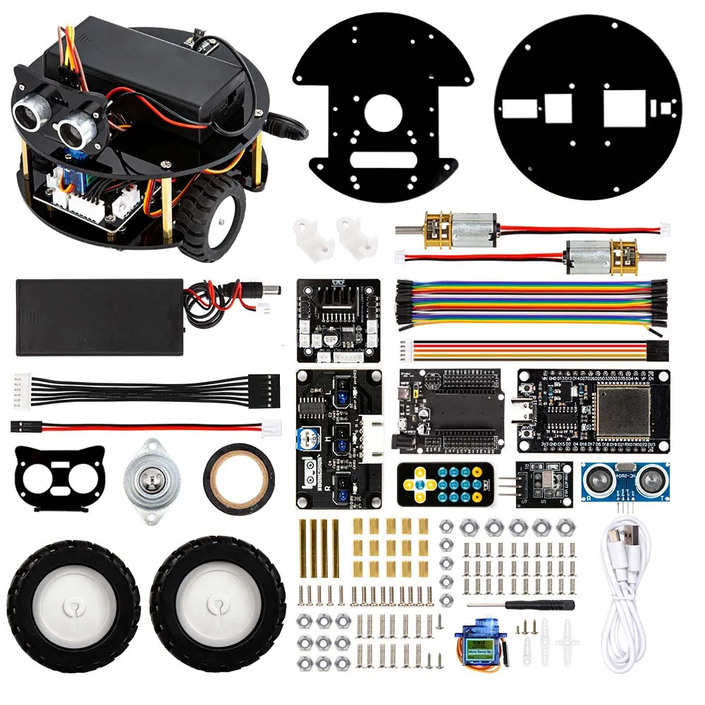 ESP32 With Tutorial WIFI APP Control Kids Adults DIY Coding Stem Educational Smart Turtle Robot Car Starter Kits Set for Arduino
ESP32 With Tutorial WIFI APP Control Kids Adults DIY Coding Stem Educational Smart Turtle Robot Car Starter Kits Set for Arduino