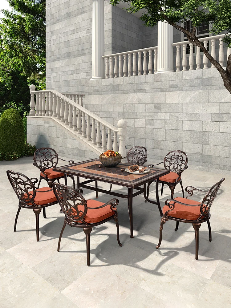 The product can be customized.Outdoor barbecue tables and chairs, outdoor terrace, cast aluminum dining table
The product can be customized.Outdoor barbecue tables and chairs, outdoor terrace, cast aluminum dining table