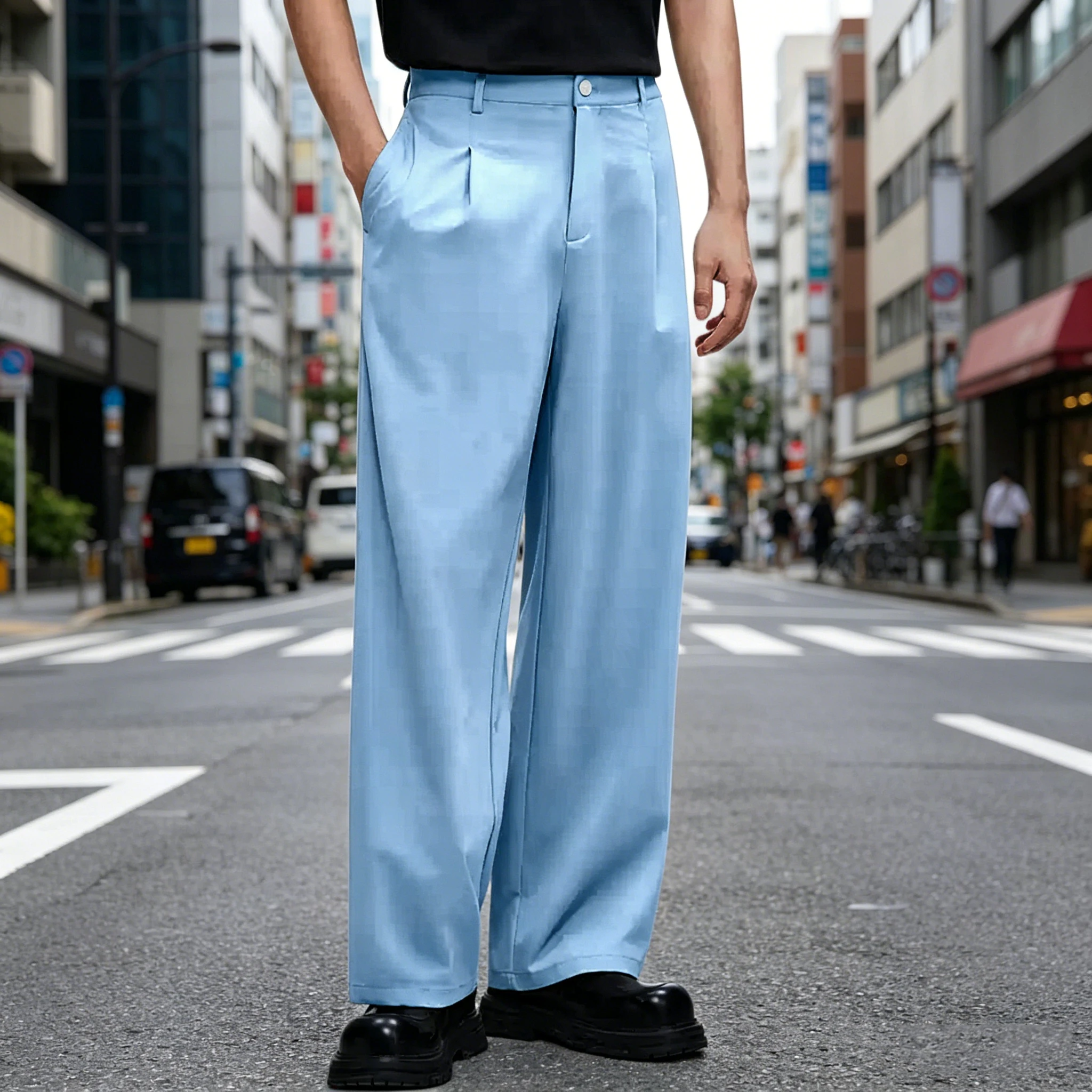 Men's Wide Leg Suit Pants Casual Loose Straight Trousers High Waist Pleated Business Formal Pants Loose Fit Fashion Streetwear
Men's Wide Leg Suit Pants Casual Loose Straight Trousers High Waist Pleated Business Formal Pants Loose Fit Fashion Streetwear