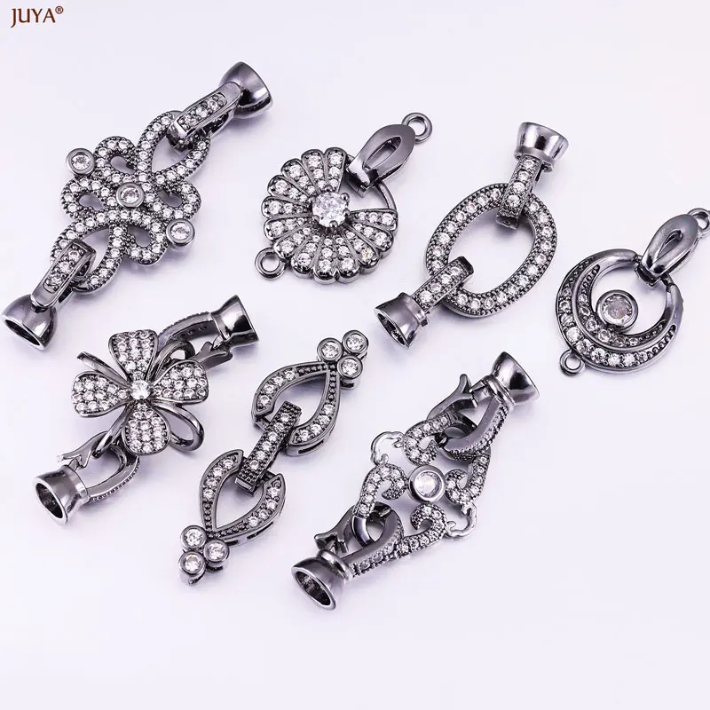 JUYA Black Clasps Hooks Copper Zircon Connectors Fasteners For DIY Handmade Pearls Jewelry Making Supplies Accessories
JUYA Black Clasps Hooks Copper Zircon Connectors Fasteners For DIY Handmade Pearls Jewelry Making Supplies Accessories