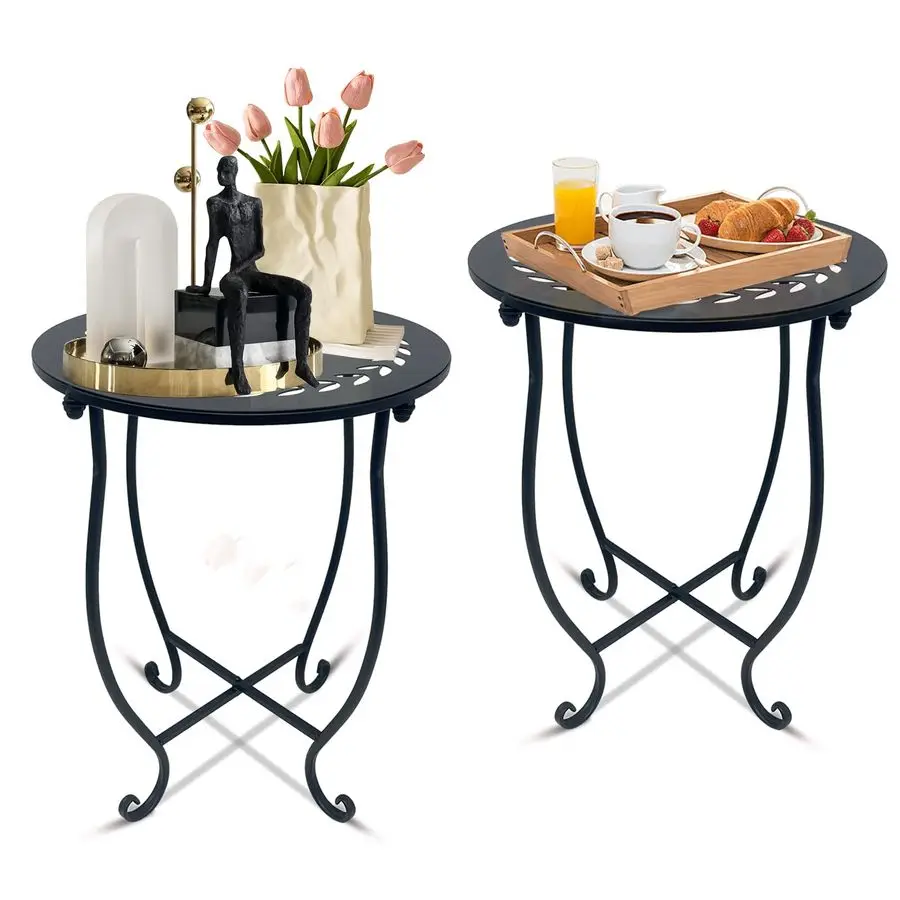 Side Table Set of 2, Metal Patio Side Tables End Tables, Weather Resistant Round Coffee Table Bedside Table Nightstand for Home
Side Table Set of 2, Metal Patio Side Tables End Tables, Weather Resistant Round Coffee Table Bedside Table Nightstand for Home