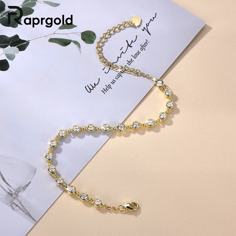 RAPRGOLD 14K Gold Filled 3MM Full Cube Lock-Closure Bracelet Zircon Bracelets for Women Chains Wedding Jewelry Gifts Accessories
RAPRGOLD 14K Gold Filled 3MM Full Cube Lock-Closure Bracelet Zircon Bracelets for Women Chains Wedding Jewelry Gifts Accessories