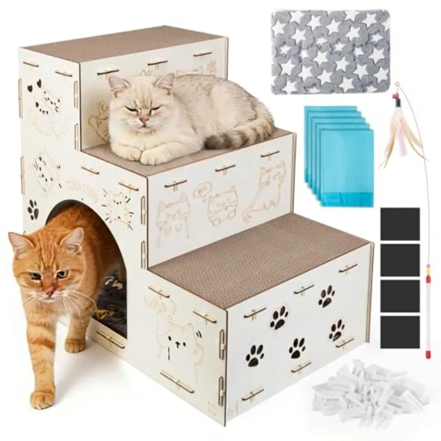 Multi-Level Cat House with Soft Fleece Interior in Pastel Pink for Cozy Comfort and Stylish Home Decor
Multi-Level Cat House with Soft Fleece Interior in Pastel Pink for Cozy Comfort and Stylish Home Decor