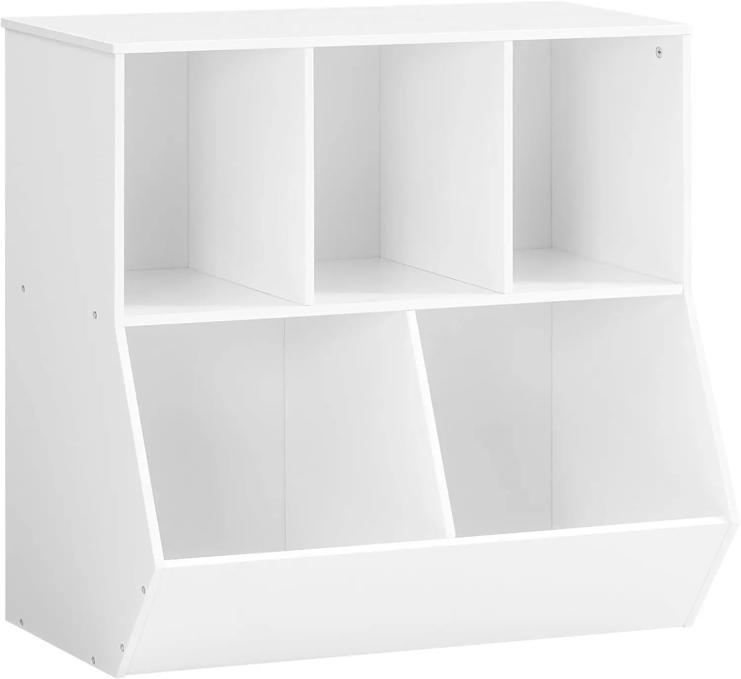Kids Bookshelf with Toy Storage Cubby, 31.5" L White Organizer for Children's Room and Playroom
Kids Bookshelf with Toy Storage Cubby, 31.5" L White Organizer for Children's Room and Playroom