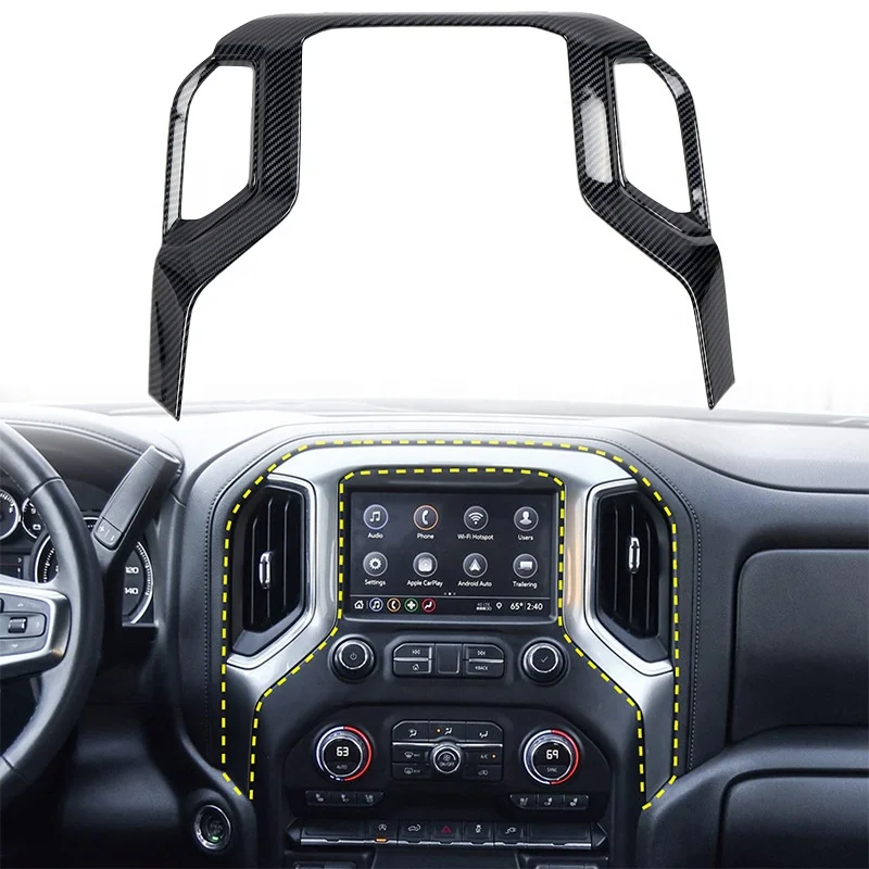Carbon Fiber Central Control Screen Cover Trim for Chevy Silverado 1500 2019-2023 | Interior Accessories
Carbon Fiber Central Control Screen Cover Trim for Chevy Silverado 1500 2019-2023 | Interior Accessories