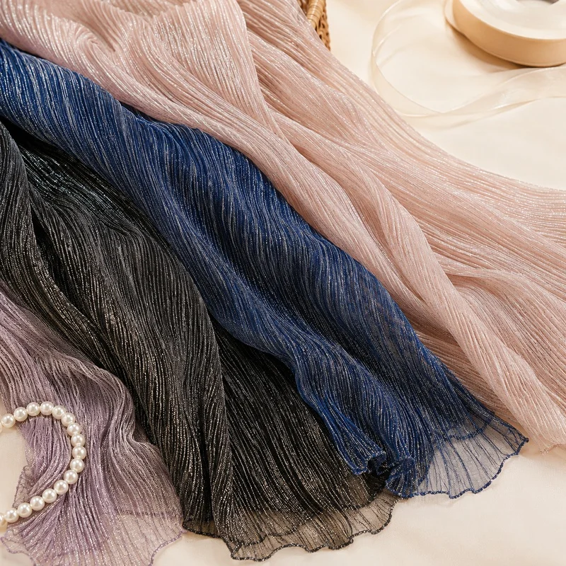 50/100x150cm Pleated Sparkly Mesh Fabric Metallic Stretch Knitted Cloth for Party Dress Stage Costume DIY Sewing Craft Material
50/100x150cm Pleated Sparkly Mesh Fabric Metallic Stretch Knitted Cloth for Party Dress Stage Costume DIY Sewing Craft Material