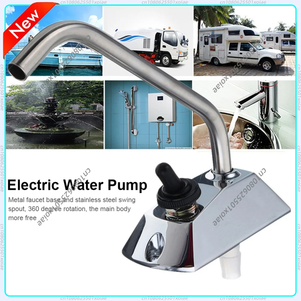 12V Self-Priming Faucet Switch Diaphragm Pump Stainless Steel Automatic Faucet Tap 360 Degree Rotation for Caravan Campers Yacht
12V Self-Priming Faucet Switch Diaphragm Pump Stainless Steel Automatic Faucet Tap 360 Degree Rotation for Caravan Campers Yacht