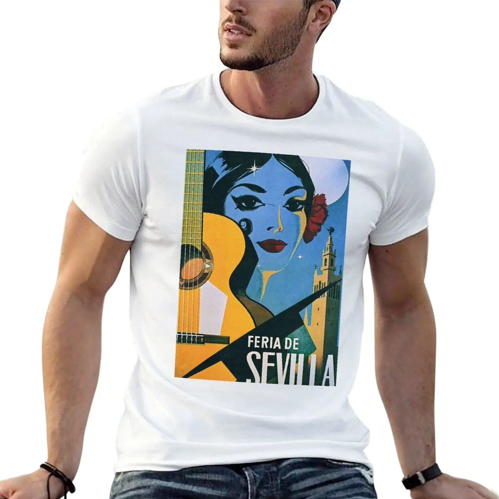 Feria de Sevilla, Seville Spain Vintage Travel Poster T-Shirt t shirt man plain man t shirt summer man t shirt graphic T-shirt
Feria de Sevilla, Seville Spain Vintage Travel Poster T-Shirt t shirt man plain man t shirt summer man t shirt graphic T-shirt