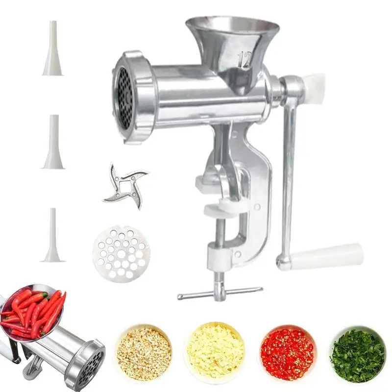 Heavy Duty Hand Operated Manual Kitchen Meat Mincer Noodles Grinder Sausage Filler Fruit Vegetable Beef Sausage Pasta Maker
Heavy Duty Hand Operated Manual Kitchen Meat Mincer Noodles Grinder Sausage Filler Fruit Vegetable Beef Sausage Pasta Maker