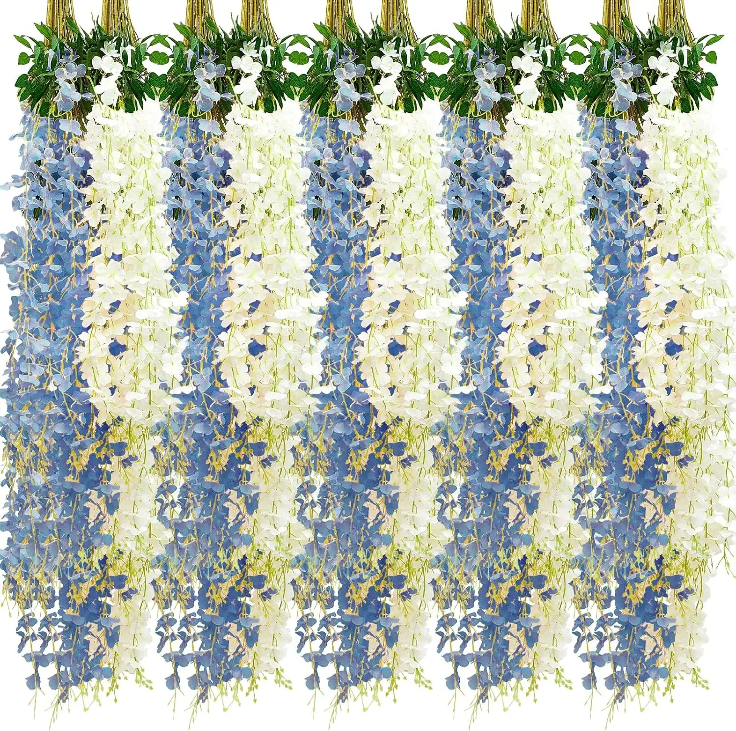 24 Pcs Artificial Wisteria Hanging Flowers 3.6 ft Artificial Fake Wisteria Vine Rattan Hanging Garland Silk Flowers Stri
24 Pcs Artificial Wisteria Hanging Flowers 3.6 ft Artificial Fake Wisteria Vine Rattan Hanging Garland Silk Flowers Stri