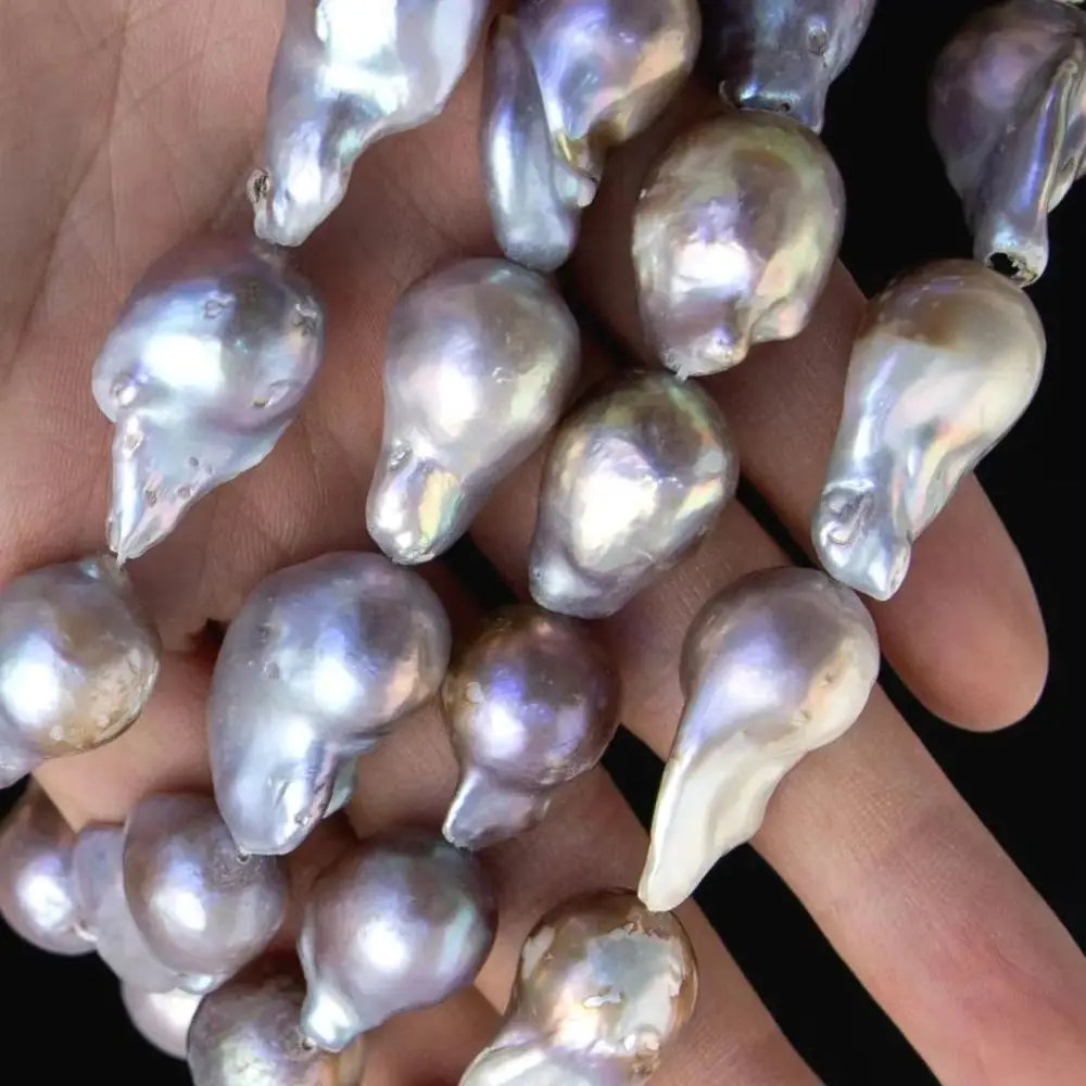 13-25mm Baroque Natural Freshwater Pearl Spacer Beads Purple DIY Earrings Bracelet Necklace Accessories Women's Gifts 1 Strand
13-25mm Baroque Natural Freshwater Pearl Spacer Beads Purple DIY Earrings Bracelet Necklace Accessories Women's Gifts 1 Strand
