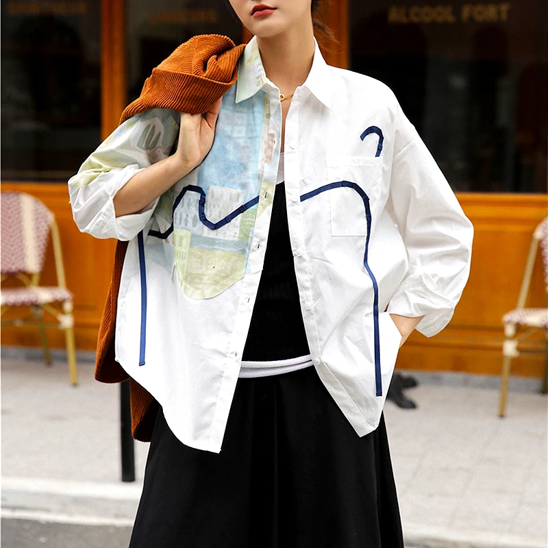 Plus Size Loose Casual Blouse Women Shirts Vintage Pattern Patchwork Spring Summer Tops Women Blouses & Shirt SL323
Plus Size Loose Casual Blouse Women Shirts Vintage Pattern Patchwork Spring Summer Tops Women Blouses & Shirt SL323