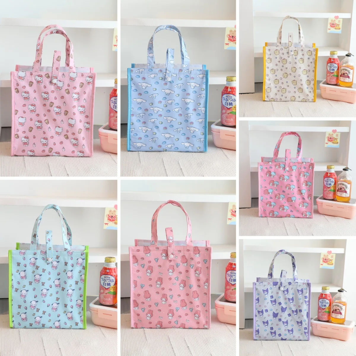 Cinnamoroll Hello Kitty Anime Kawaii Sanrio Foldable Portable Lunch Box Bag Cute Kuromi My Melody Picnic Bag Gifts for Kids
Cinnamoroll Hello Kitty Anime Kawaii Sanrio Foldable Portable Lunch Box Bag Cute Kuromi My Melody Picnic Bag Gifts for Kids