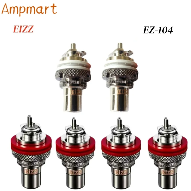 Ampmart EIZZ EZ-104 Rhodium Plated Tellurium Copper RCA Socket, Nickel-Free Audiophile Professional HiFi Audio Connector
Ampmart EIZZ EZ-104 Rhodium Plated Tellurium Copper RCA Socket, Nickel-Free Audiophile Professional HiFi Audio Connector