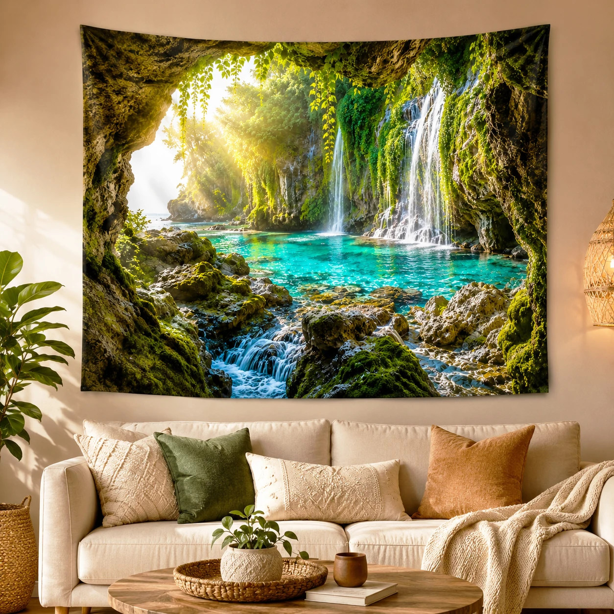 Nature Forest Waterfall Tapestry Wall Hanging Beautiful Landscape Scenery Wall Tapestries Large Cloth for Room Home Decoration
Nature Forest Waterfall Tapestry Wall Hanging Beautiful Landscape Scenery Wall Tapestries Large Cloth for Room Home Decoration