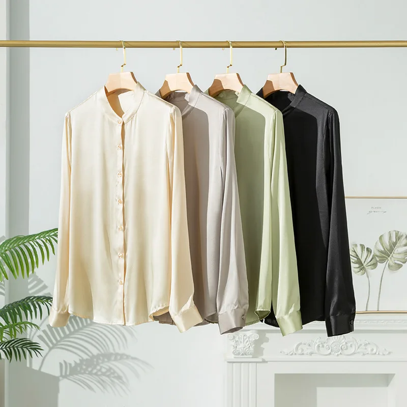 Women's Heavyweight Mulberry Silk Shirt Premium Long Sleeve Color-Block Striped Blouse Versatile Layering Office Casual Elegant
Women's Heavyweight Mulberry Silk Shirt Premium Long Sleeve Color-Block Striped Blouse Versatile Layering Office Casual Elegant