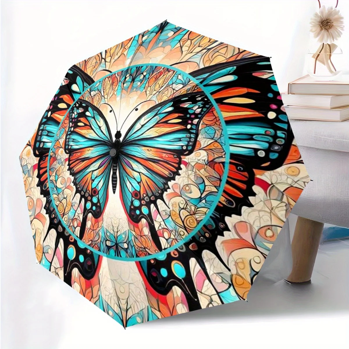Butterfly Art Pattern Print 1pc Automatic Folding Umbrella, Portable & Foldable Design with 8 Ribs, Casual Outdoor Accessory B
Butterfly Art Pattern Print 1pc Automatic Folding Umbrella, Portable & Foldable Design with 8 Ribs, Casual Outdoor Accessory B