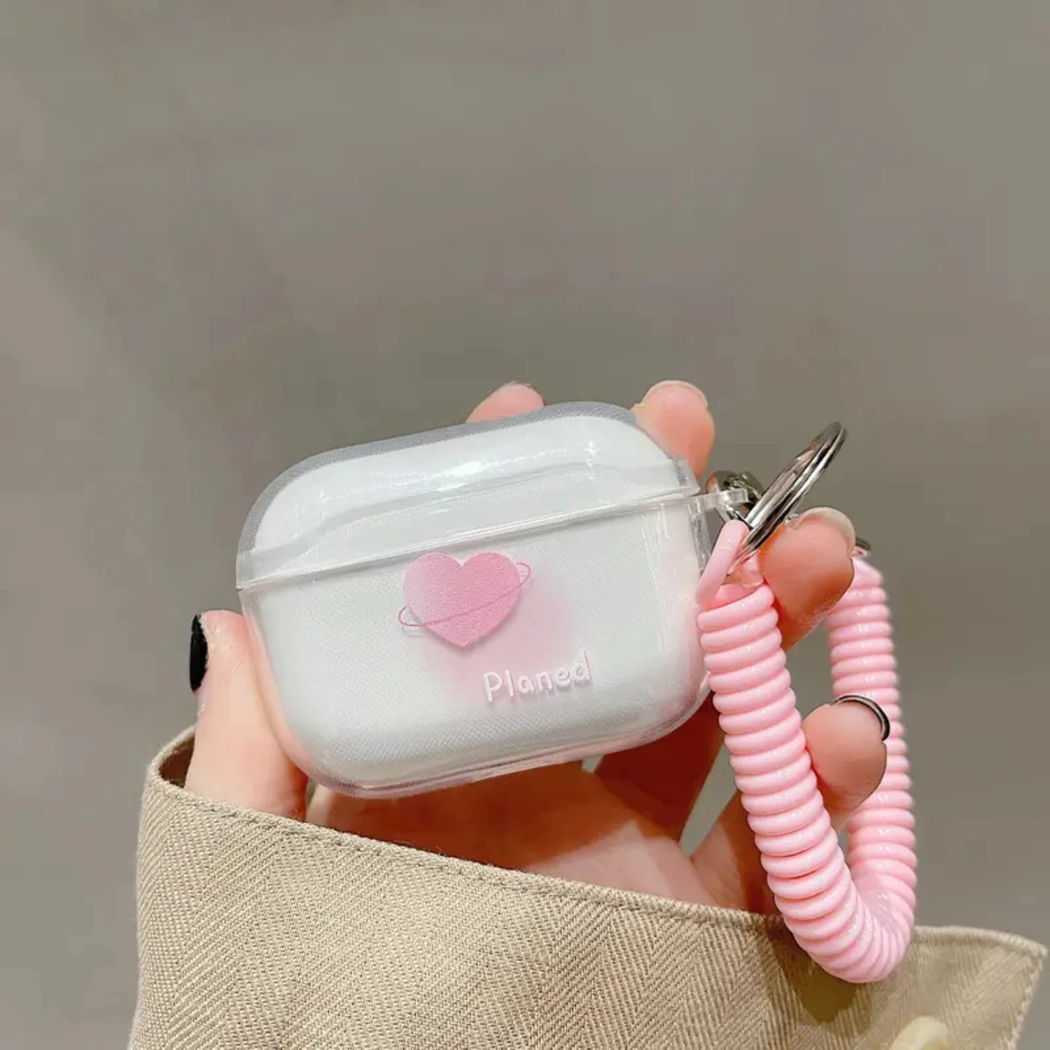 Elegant, stylish, and sleek clear transparent headphone case with heart pattern design for AirPods 1/2 and AirPods Pro. Protect
Elegant, stylish, and sleek clear transparent headphone case with heart pattern design for AirPods 1/2 and AirPods Pro. Protect