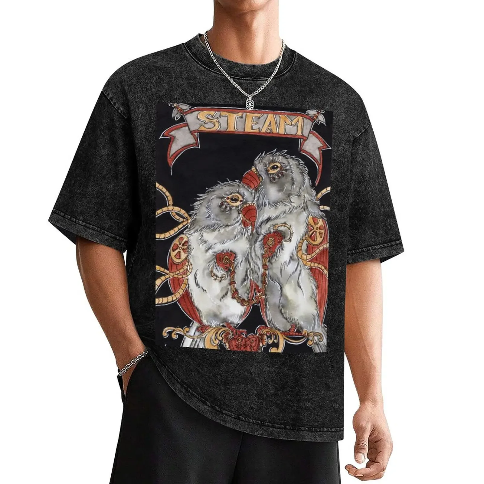 Steampunk Parrots (The Lovers Tarot) T-Shirt street wear designer shirts vintage t shirts vintage t shirt men
Steampunk Parrots (The Lovers Tarot) T-Shirt street wear designer shirts vintage t shirts vintage t shirt men