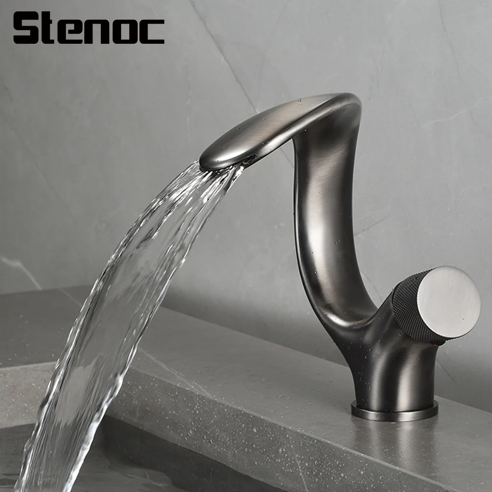 Stenoc Grey Faucet Bathroom Household Washbasin Waterfall Cold And Hot Splash Proof Faucet Brass White Art Design Wash Tapware
Stenoc Grey Faucet Bathroom Household Washbasin Waterfall Cold And Hot Splash Proof Faucet Brass White Art Design Wash Tapware