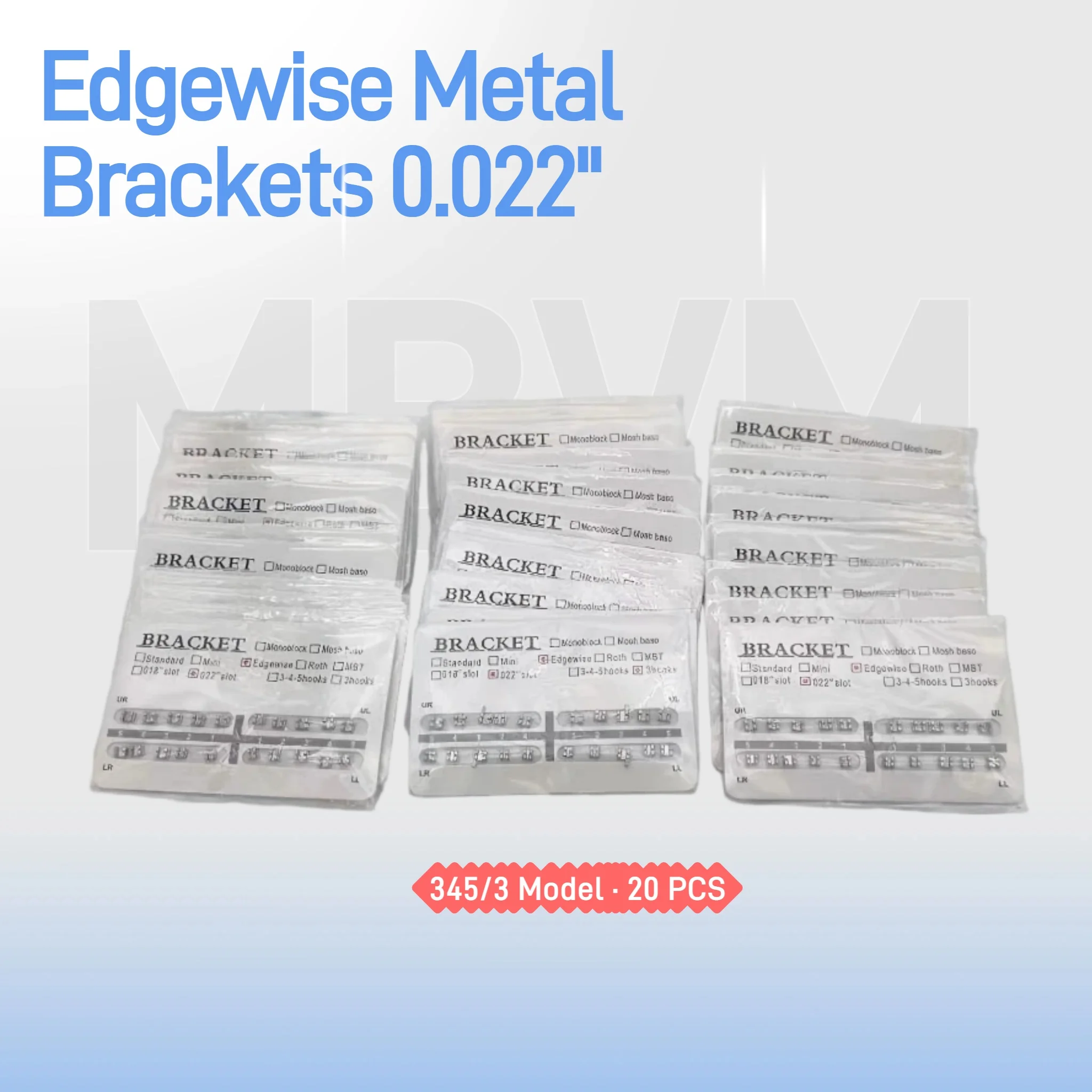 20PCS/Pack Edgewise 0.022 Dental Metal Brackets Orthodontic Brackets No Hook 345/3 Model for Braces
20PCS/Pack Edgewise 0.022 Dental Metal Brackets Orthodontic Brackets No Hook 345/3 Model for Braces