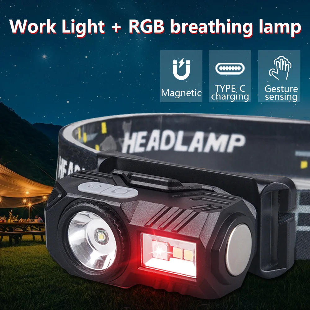 Sensor Clip Hat Headlamp Rechargeable Lightweight Head Torch 9 Modes Dimming Magnetic Work Light Outdoor Running Cycling Fishing
Sensor Clip Hat Headlamp Rechargeable Lightweight Head Torch 9 Modes Dimming Magnetic Work Light Outdoor Running Cycling Fishing
