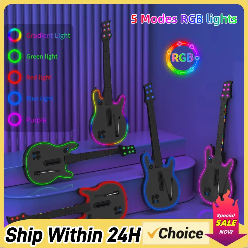 Wireless Guitar Controller 2.4G Wireless Gaming Controller with Strap & Wireless Dongle Guitar Handle for PS4 PS3 PC Guitar Hero
Wireless Guitar Controller 2.4G Wireless Gaming Controller with Strap & Wireless Dongle Guitar Handle for PS4 PS3 PC Guitar Hero