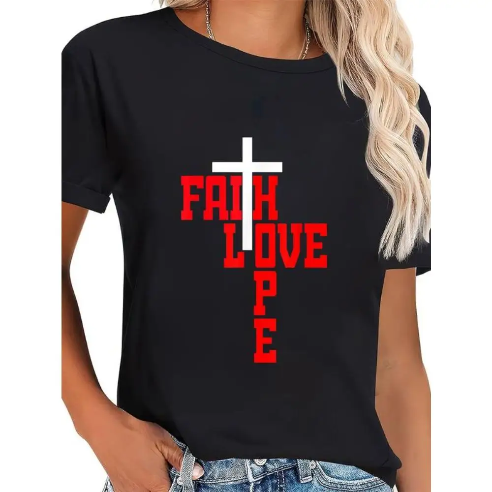 Christian Graphic Tee Women S-3XL Faith Love Hope Cross Print Plus Size T-Shirt Loose Fit Short Sleeve Casual Summer Top
Christian Graphic Tee Women S-3XL Faith Love Hope Cross Print Plus Size T-Shirt Loose Fit Short Sleeve Casual Summer Top