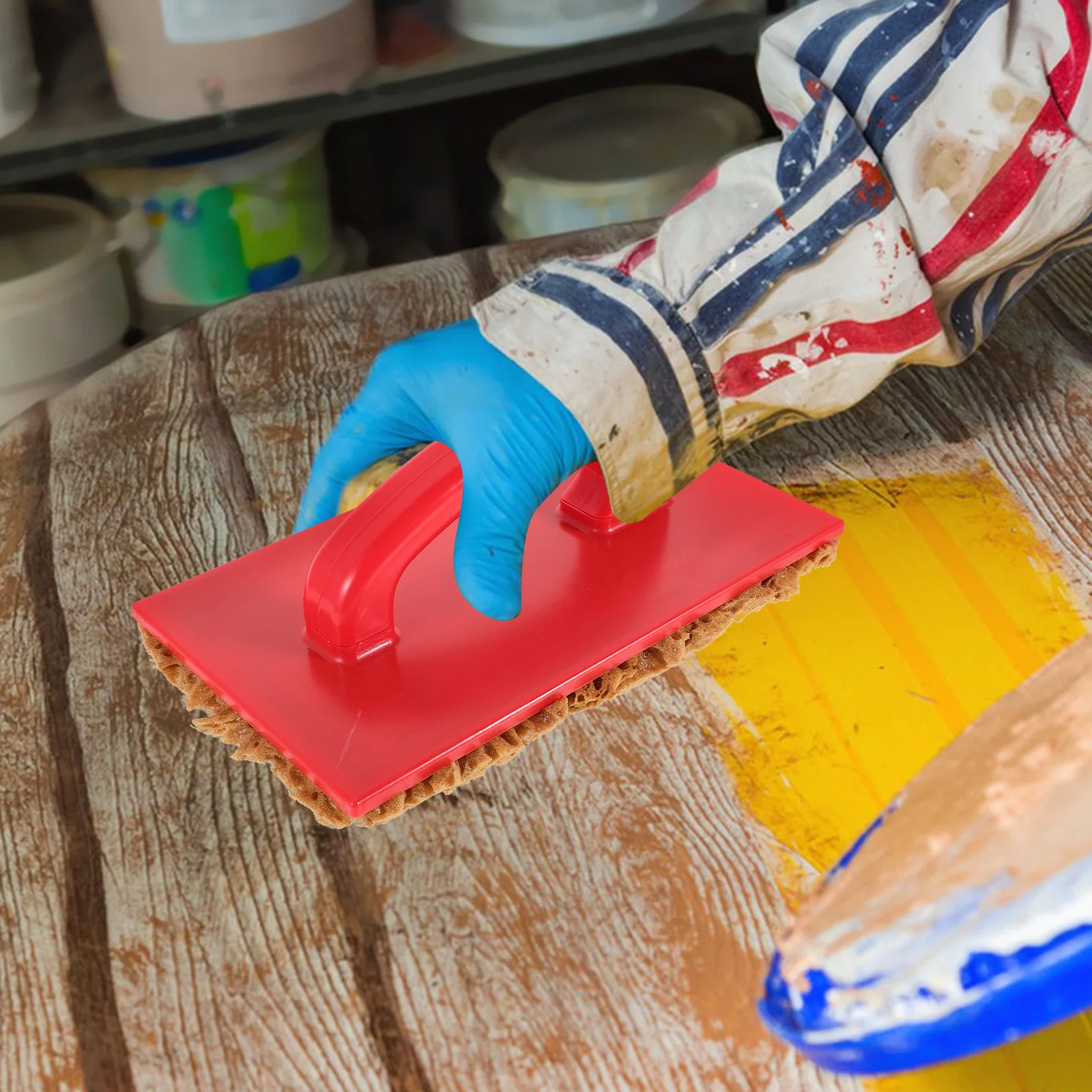 Natural Sea Sponge for Artists Soft Texture Blending Painting Tool Reusable Comfortable Handle for Various Surfaces
Natural Sea Sponge for Artists Soft Texture Blending Painting Tool Reusable Comfortable Handle for Various Surfaces