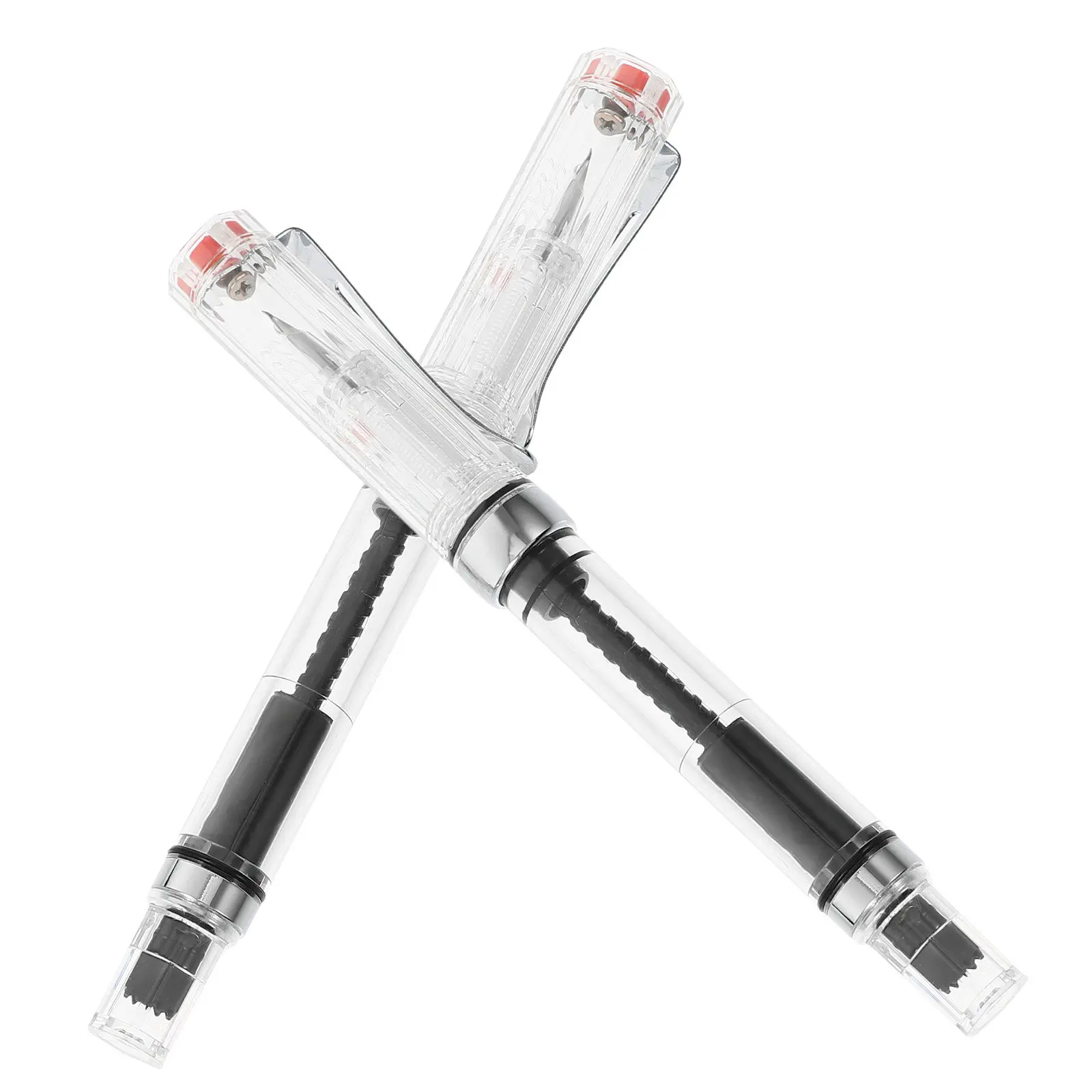 2Pcs Calligraphy Fountain Pens Smooth Writing Experience Sturdy Plastic Material Pocket Sized Portable Fountain Pen for Office
2Pcs Calligraphy Fountain Pens Smooth Writing Experience Sturdy Plastic Material Pocket Sized Portable Fountain Pen for Office