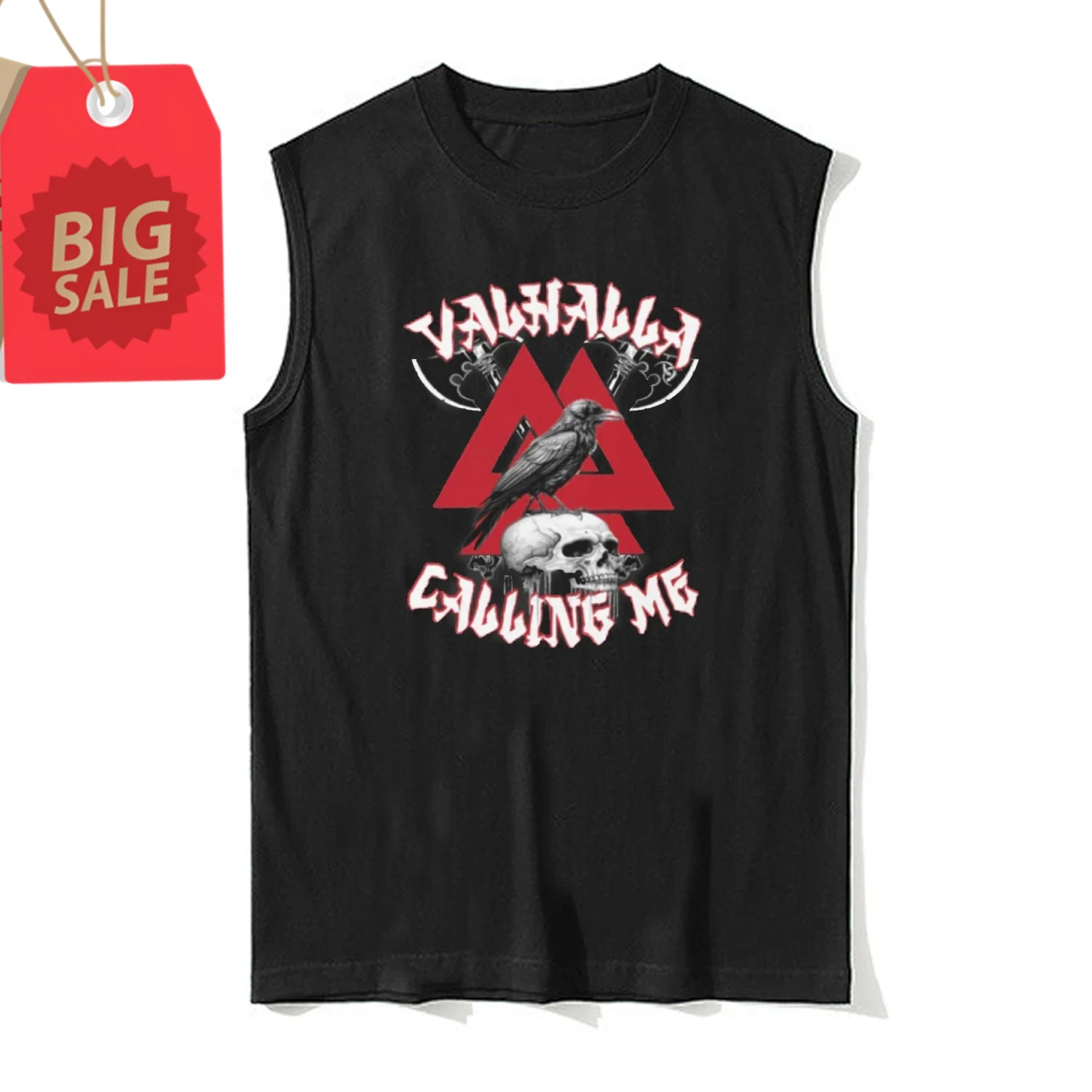 "Valhalla Calling Me" Valknut Rune Nordic Warrior Skull Майка из 100% хлопка с круглым вырезом Летние повседневные мужские жилеты Футболка без рукавов
"Valhalla Calling Me" Valknut Rune Nordic Warrior Skull Майка из 100% хлопка с круглым вырезом Летние повседневные мужские жилеты Футболка без рукавов