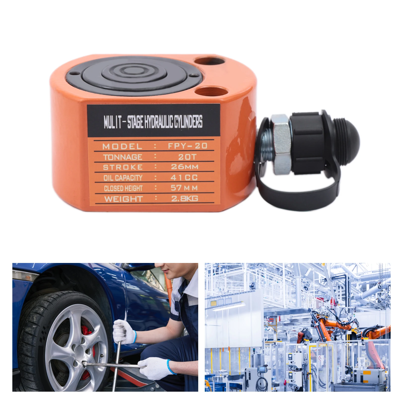 20T Hydraulic Cylinder Jack Mini Hydraulic Ram Multi-Acting Low Profile Lifting Cylinders for Machinery Shipbuilding
20T Hydraulic Cylinder Jack Mini Hydraulic Ram Multi-Acting Low Profile Lifting Cylinders for Machinery Shipbuilding