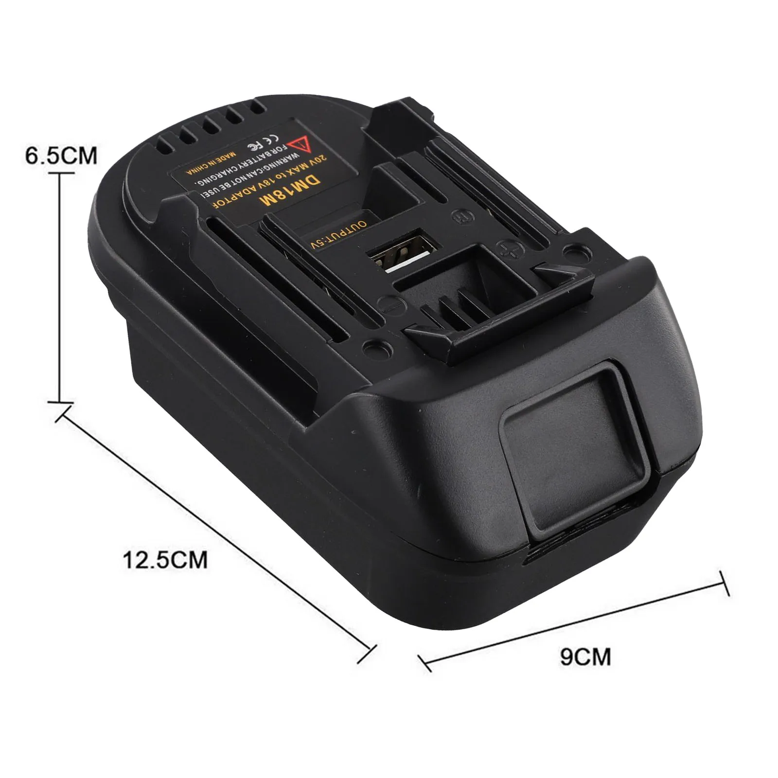 1Pc Black Plastic Battery Adapter Converter DM18M For DCB200 To BL1830 With USB Port For 18V 20V Power Tools Accessories
1Pc Black Plastic Battery Adapter Converter DM18M For DCB200 To BL1830 With USB Port For 18V 20V Power Tools Accessories