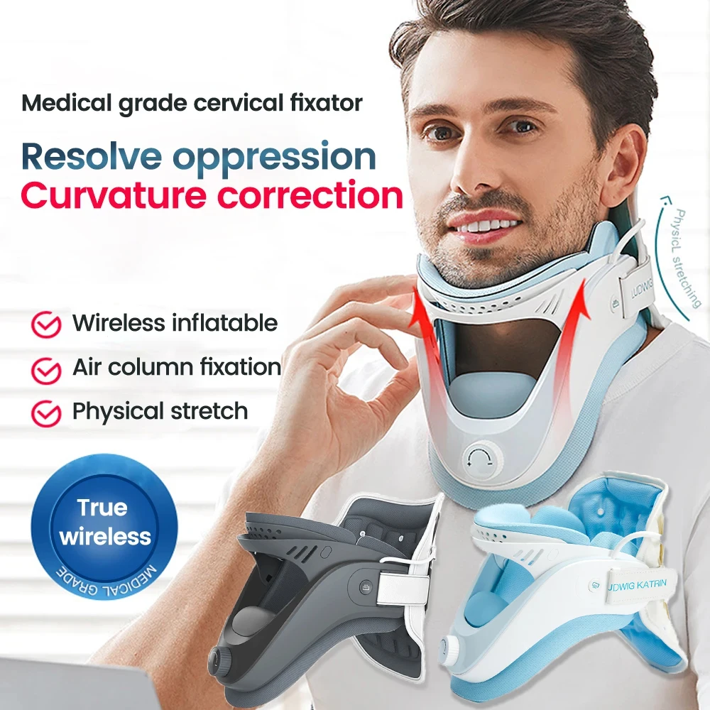 Cervical Neck Traction Device Adjustable Neck Brace Air sac Neck Stretcher Collar Traction Spine Alignment Support Protection
Cervical Neck Traction Device Adjustable Neck Brace Air sac Neck Stretcher Collar Traction Spine Alignment Support Protection