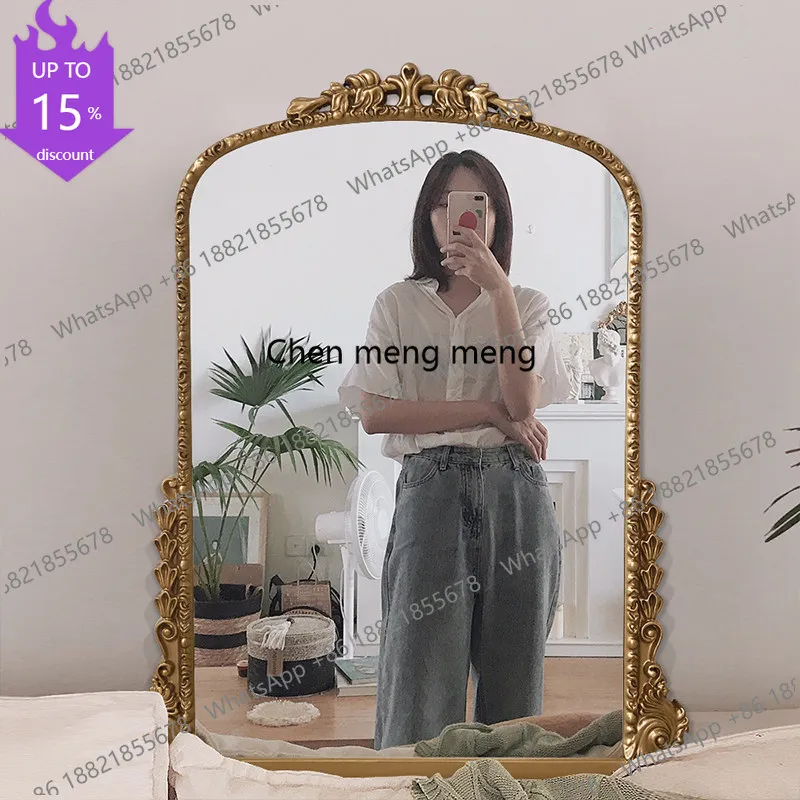 French vanity mirror bedroom wall hanging light luxury retro bathroom wall hanging decorative European desktop vanity mirror
French vanity mirror bedroom wall hanging light luxury retro bathroom wall hanging decorative European desktop vanity mirror