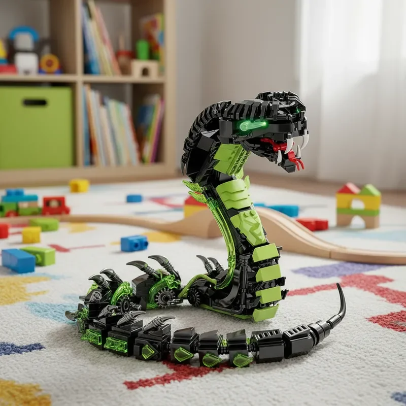 689PCS Mechanical Cobra Building Blocks Set Light Eyes Moveable Tail Creative 3D Animal Model Gift Adults Kids Christmas Decor
689PCS Mechanical Cobra Building Blocks Set Light Eyes Moveable Tail Creative 3D Animal Model Gift Adults Kids Christmas Decor