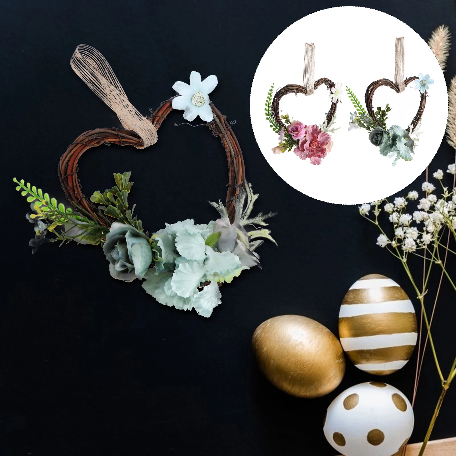 2 pcs Heart Shaped Artificial Flower Rattan Elegant Wedding Decoration Door Hangings Car naments Chair Back Hotel Festivals
2 pcs Heart Shaped Artificial Flower Rattan Elegant Wedding Decoration Door Hangings Car naments Chair Back Hotel Festivals