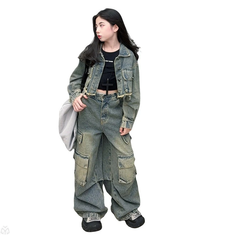 2026 Girls Spring Denim Set, Viral Edgy Jacket & Top Outfit for Big Kids Cool Streetwear New Arrival
2026 Girls Spring Denim Set, Viral Edgy Jacket & Top Outfit for Big Kids Cool Streetwear New Arrival