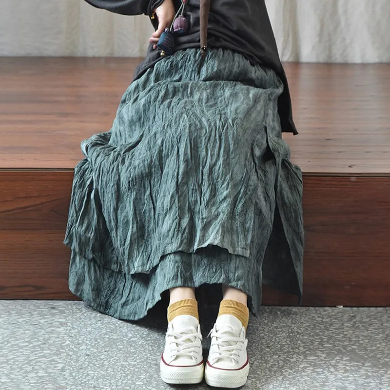 High Waist Cotton Linen Long Skirts Women New Arrival 2024 Autumn Vintage Style Tie Dye Loose Female Casual A-line Skirt M286
High Waist Cotton Linen Long Skirts Women New Arrival 2024 Autumn Vintage Style Tie Dye Loose Female Casual A-line Skirt M286