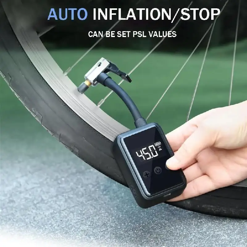 Universal Cordless Bicycle Tire Inflator 150PSI Electric Air Pump Rechargeable Digital Display Air Compressor Bike Accessories
Universal Cordless Bicycle Tire Inflator 150PSI Electric Air Pump Rechargeable Digital Display Air Compressor Bike Accessories