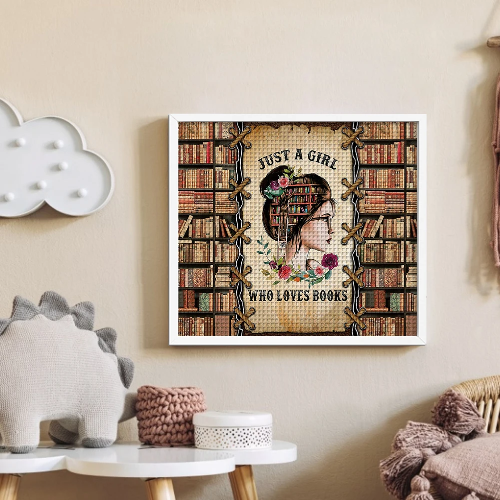 Bookshelf Girl Printed Cross Stitch Kit 50x45cm DIY 14CT Thread Art Needlework
Bookshelf Girl Printed Cross Stitch Kit 50x45cm DIY 14CT Thread Art Needlework