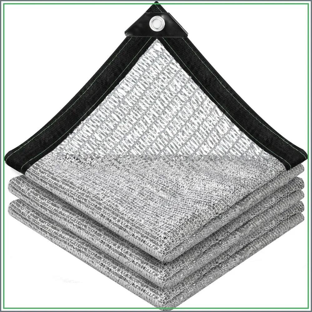 50% Reflective Aluminet Shade Cloth with Grommets, Breathable Aluminum Mesh for Light Cooling & Sun Protection, Outdoor Cover for Patio, Pergola, Garden, RV & Car (12x20FT)
50% Reflective Aluminet Shade Cloth with Grommets, Breathable Aluminum Mesh for Light Cooling & Sun Protection, Outdoor Cover for Patio, Pergola, Garden, RV & Car (12x20FT)